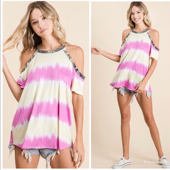 New!clearance Tie Dye Jersey Knit Snakeskin trim - Picture 5 of 7